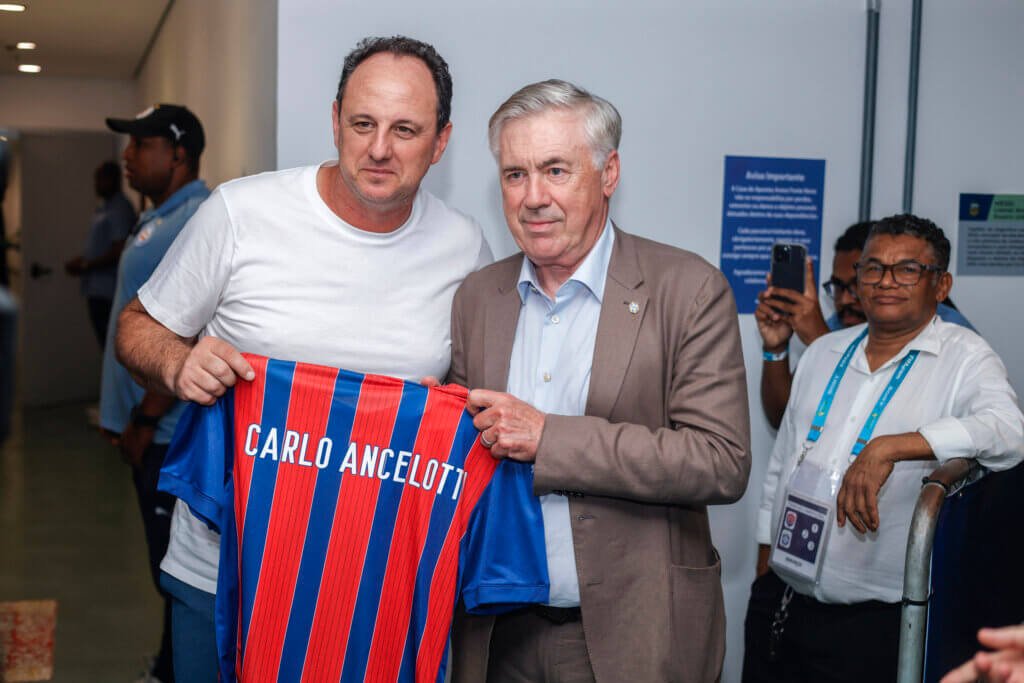 Rogério Ceni e Carlo Ancelotti - Bahia x Santos