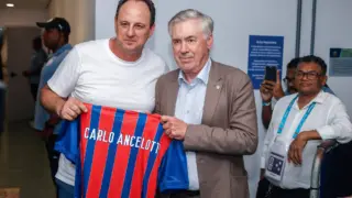 Rogério Ceni e Carlo Ancelotti - Bahia x Santos