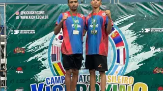 Arthur Gabriel e Carlos Eduardo kickboxing
