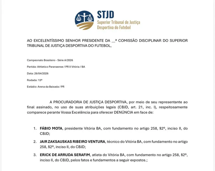 stjd aciona Fábio Mota, Jair Ventura e Erick sobre declarações contra a arbitragem