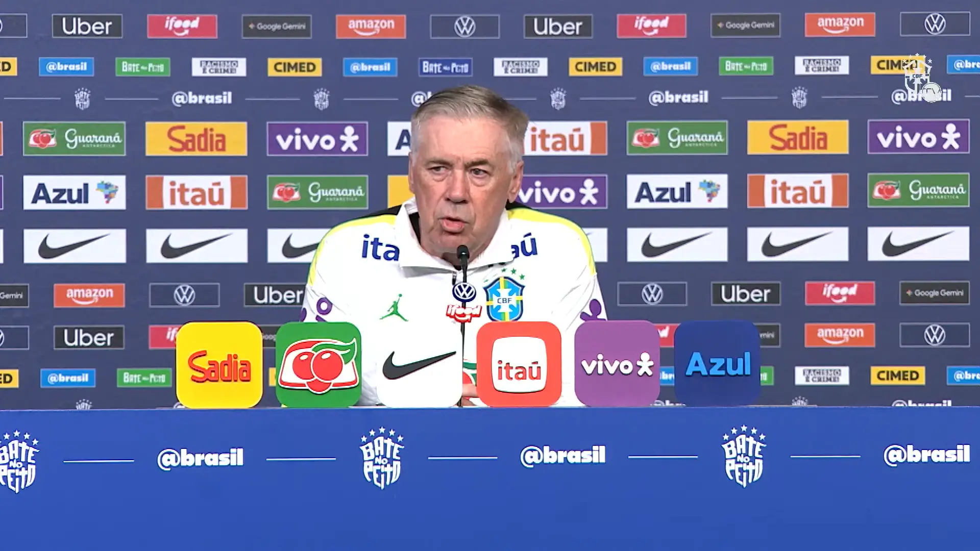 Carlo Ancelotti, técnico da seleção brasileira