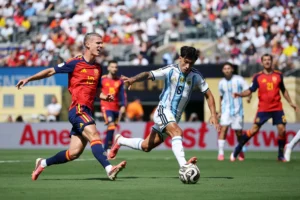 Seleção da Argentina na final da Copa do Mundo 2026 contra a Espanha