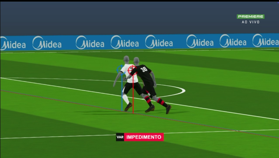 impedimento do gol do Vitória