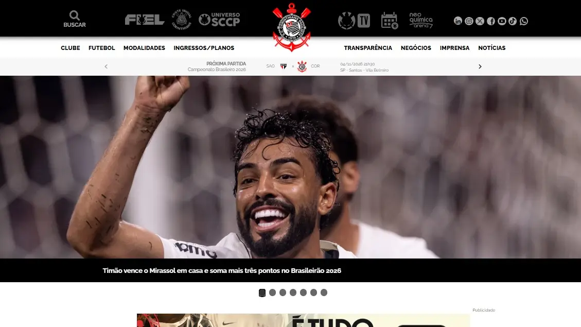 site do corinthians